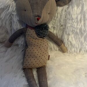Adorable Gray and Red Stuffed Animal Toy Maileg
